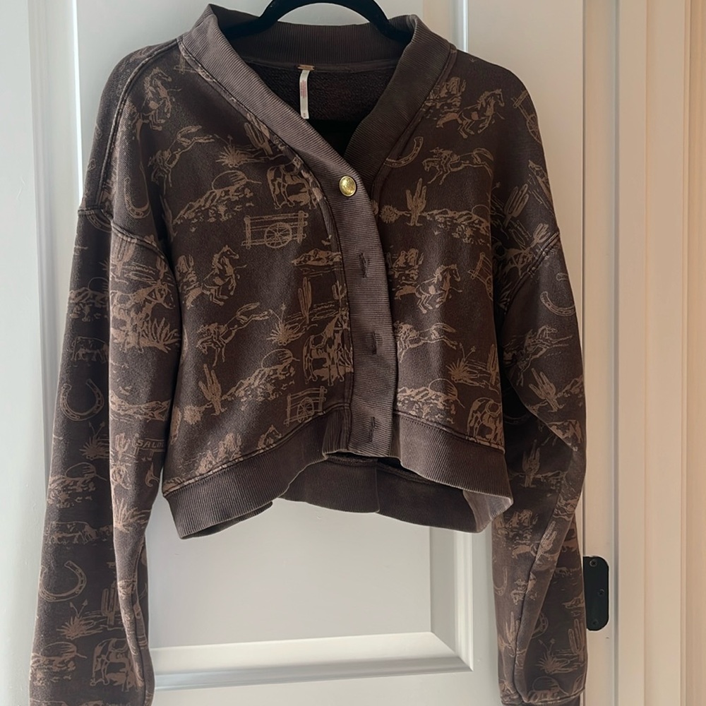 Free People Grace printed cardi size medium